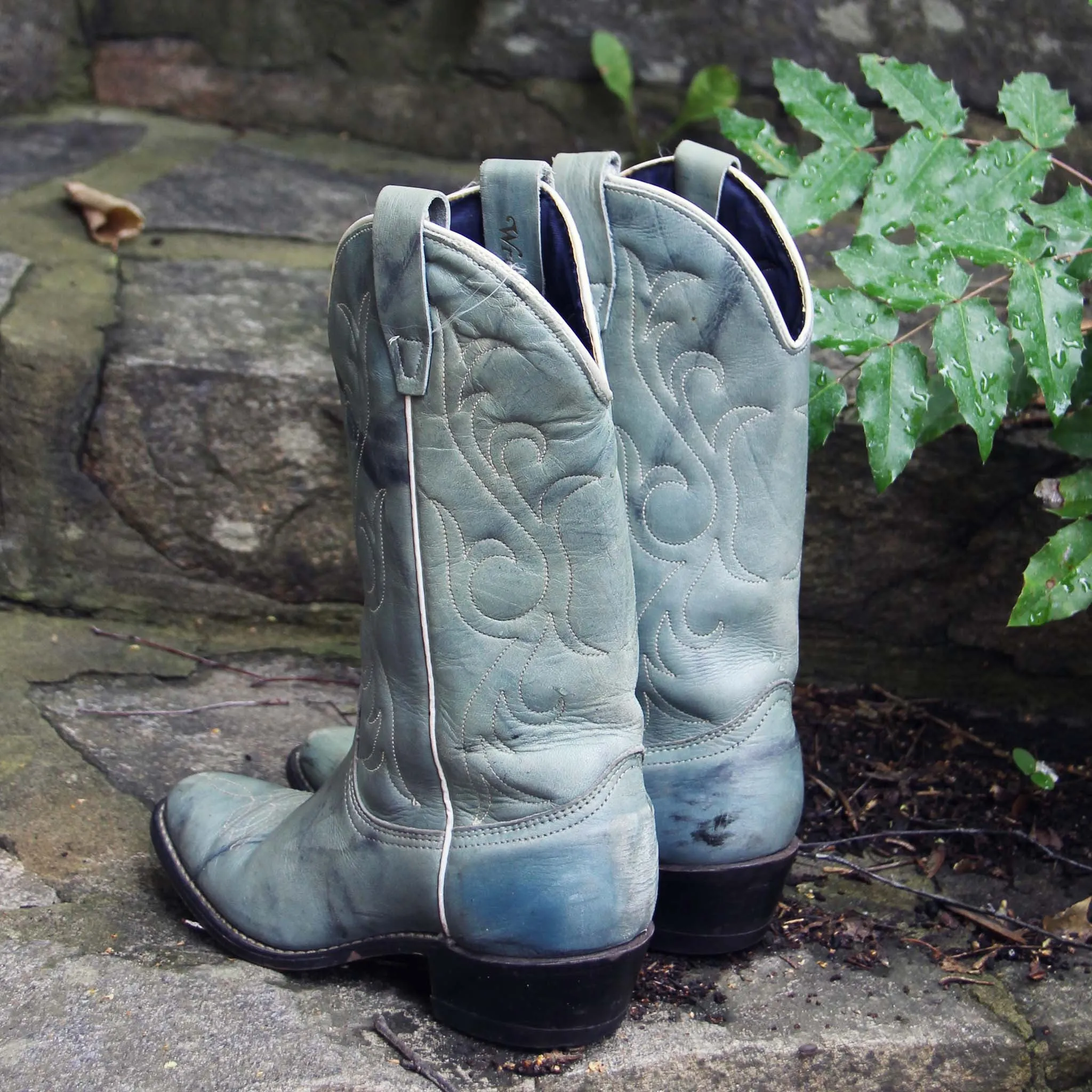 Misty Morning Vintage Cowboy Boots