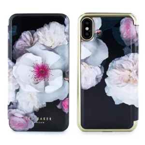 [OPEN BOX] TED BAKER Mirror Folio Case Malibai Chelsea Black For iPhone XS/X