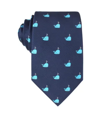 OTAA - Whale Tie - Navy Blue with Aqua