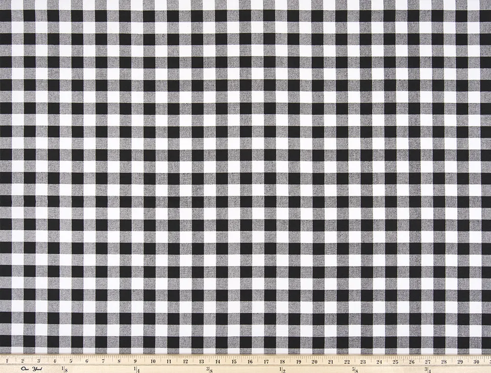 Plaid Black Fabric By Premier Prints