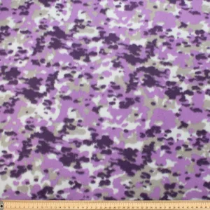 Purple & Grey Abstract Printed Polar Fleece Design 187