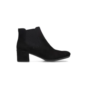 RIEKER BLOCK HEEL DRESS BOOTIE BLACK STRETCH - WOMENS