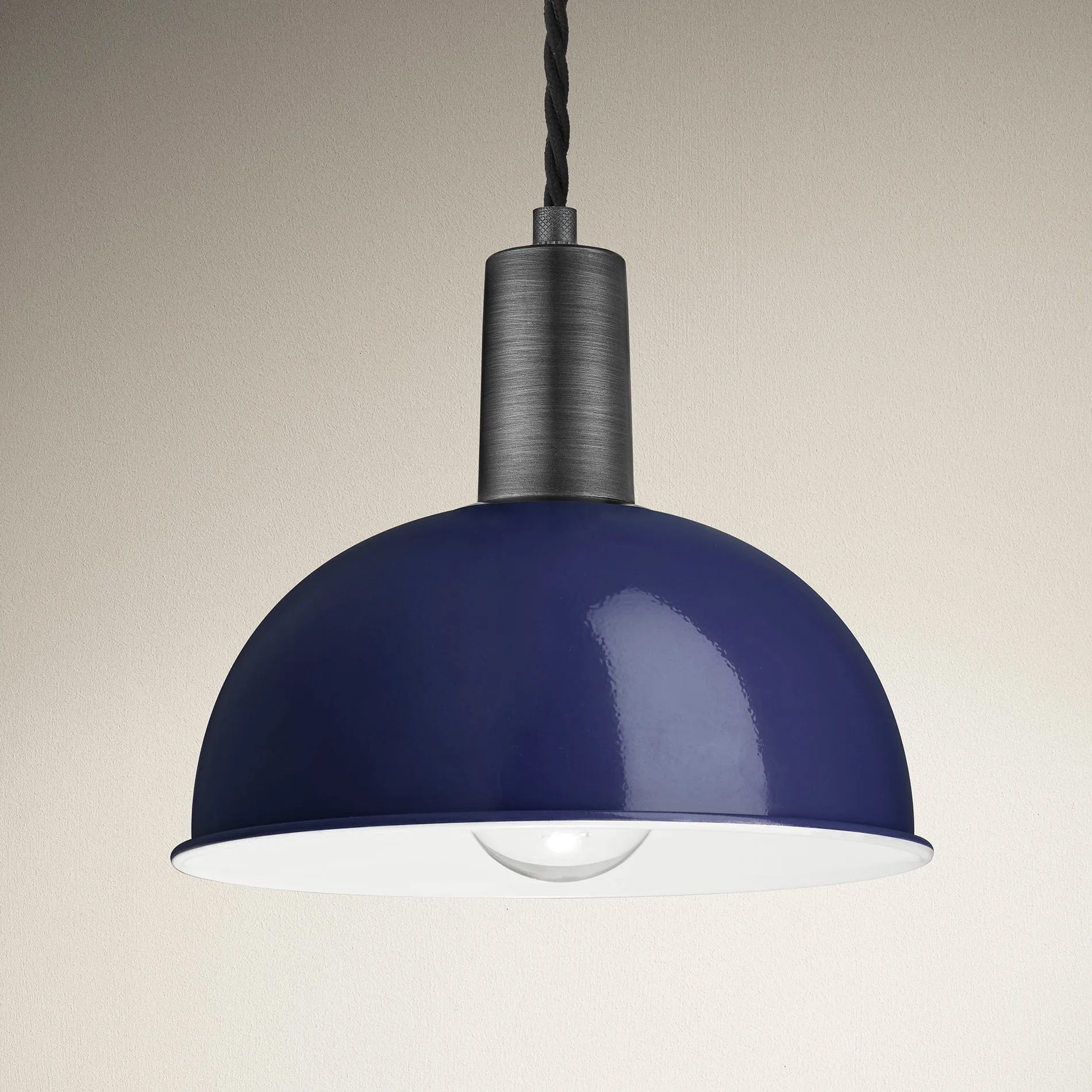Sleek Dome Pendant - 8 Inch - Dark Blue
