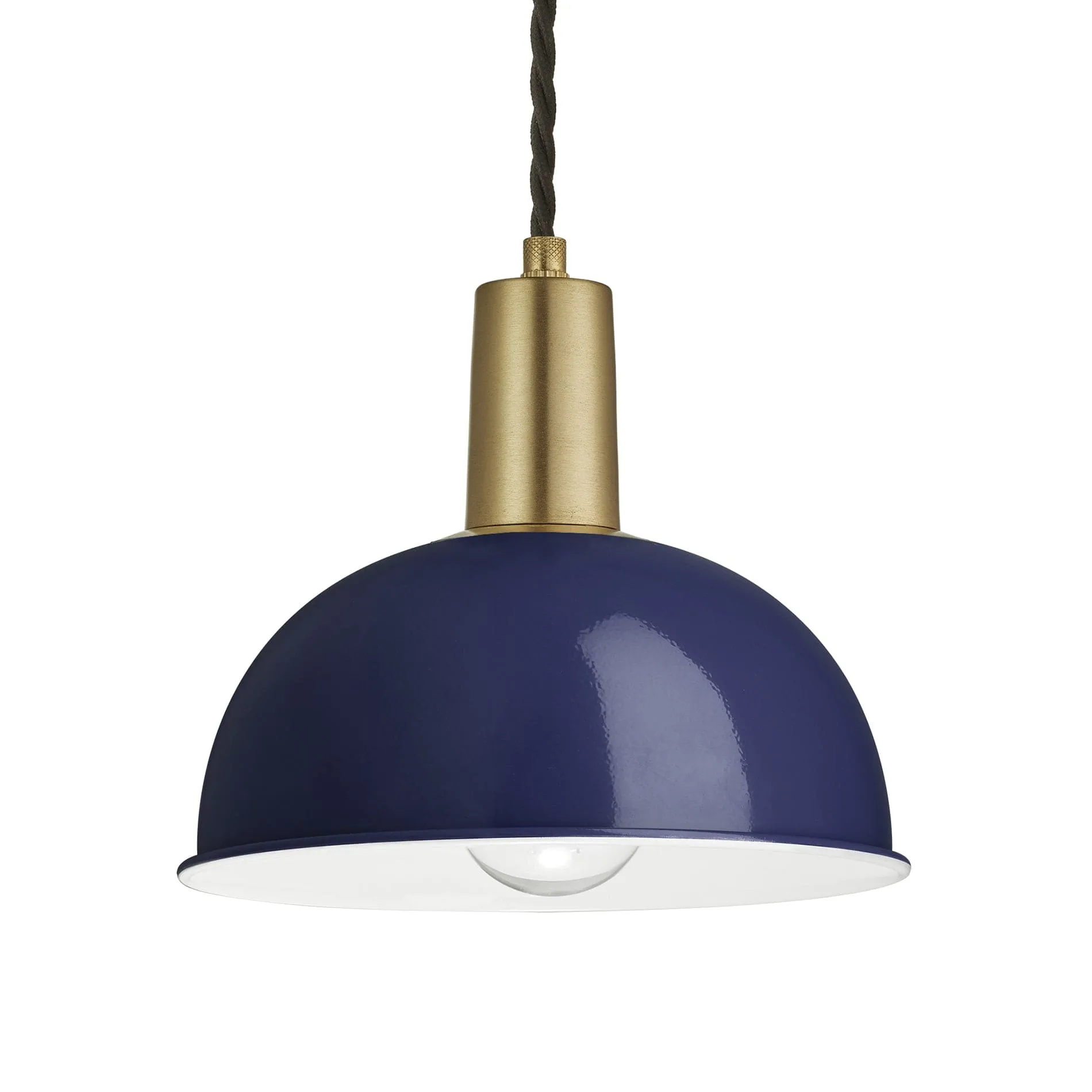 Sleek Dome Pendant - 8 Inch - Dark Blue