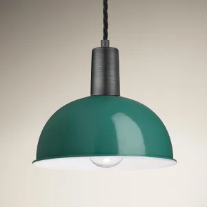 Sleek Dome Pendant - 8 Inch - Turquoise