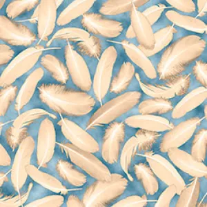 Splendid Swans FEATHERS - BLUE