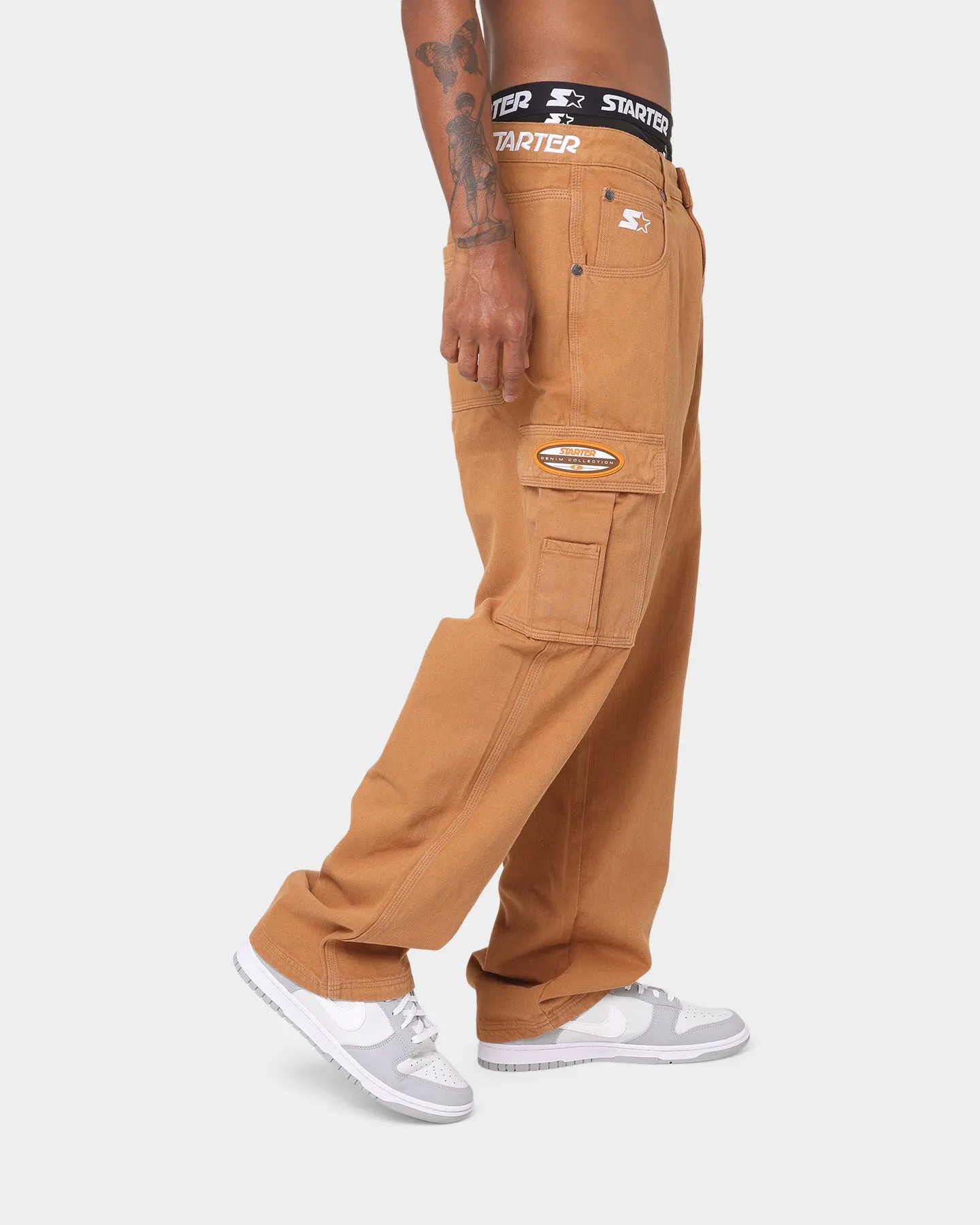 Starter Sideline Super Relaxed Cargo Jeans Wheat