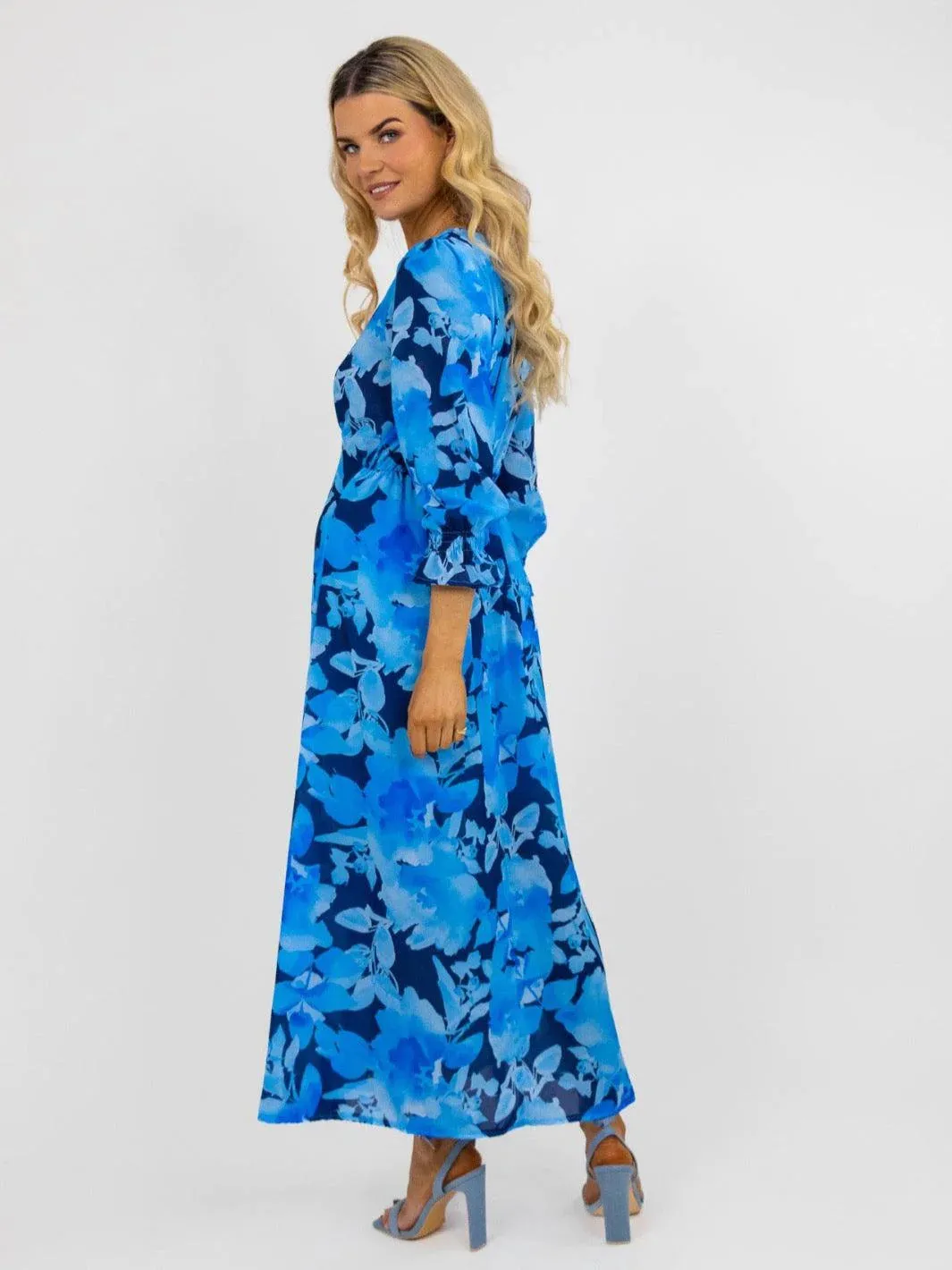 STREASA MIDI DRESS (NAVY/BLUE)