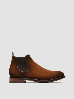 TEMPLE 008 - Brown Suede Chelsea Boots