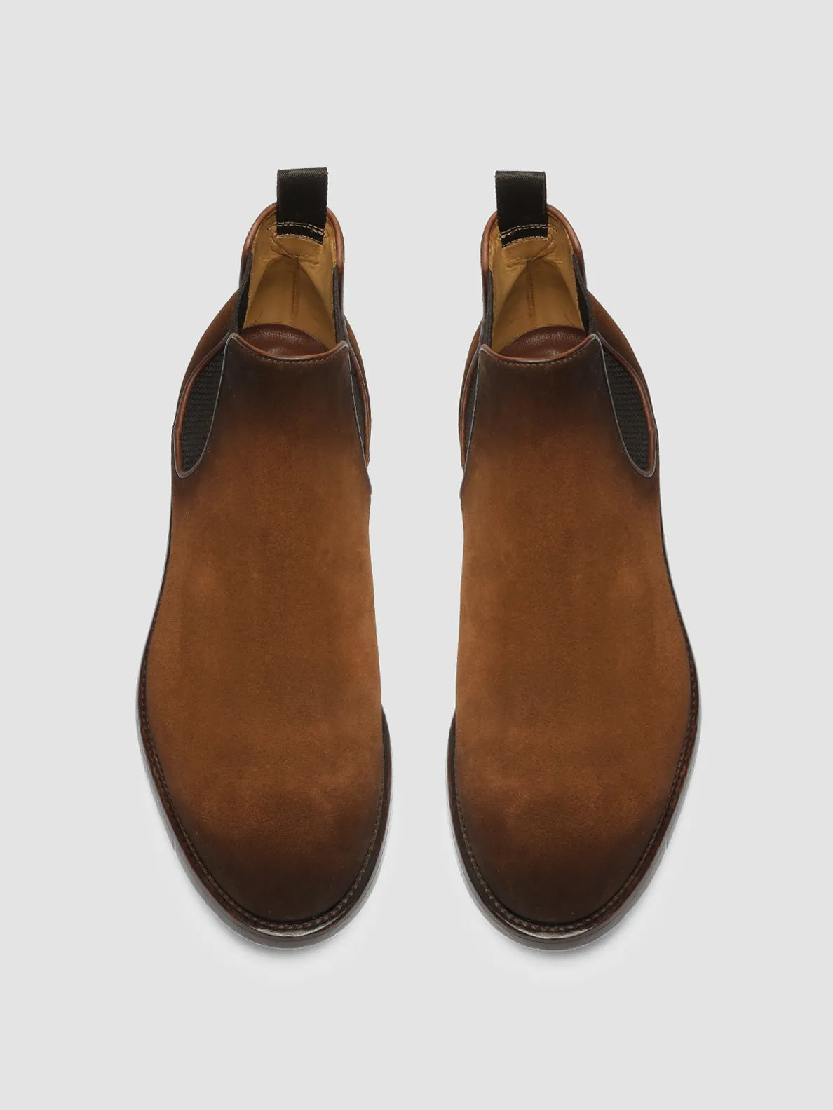 TEMPLE 008 - Brown Suede Chelsea Boots