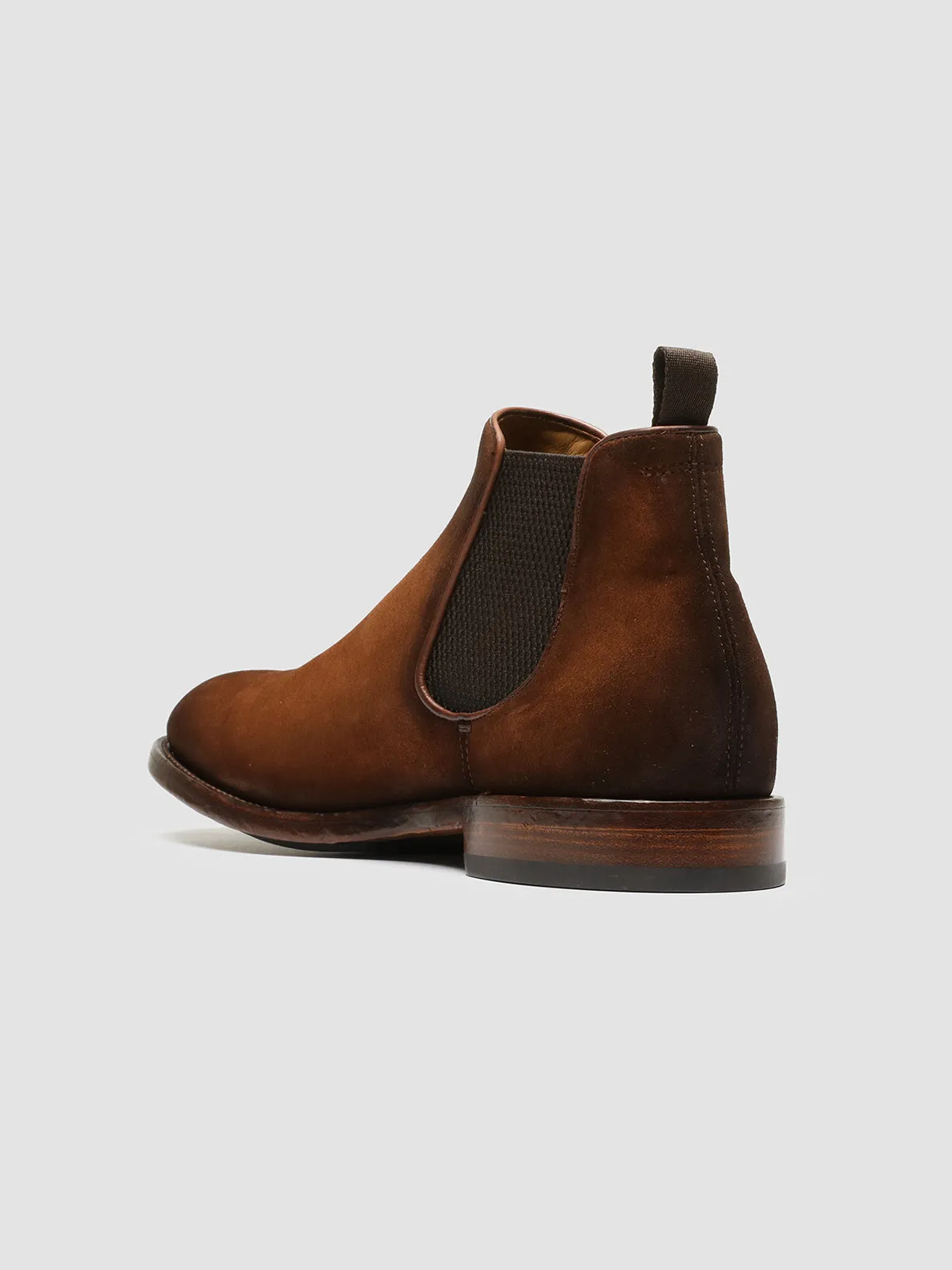 TEMPLE 008 - Brown Suede Chelsea Boots