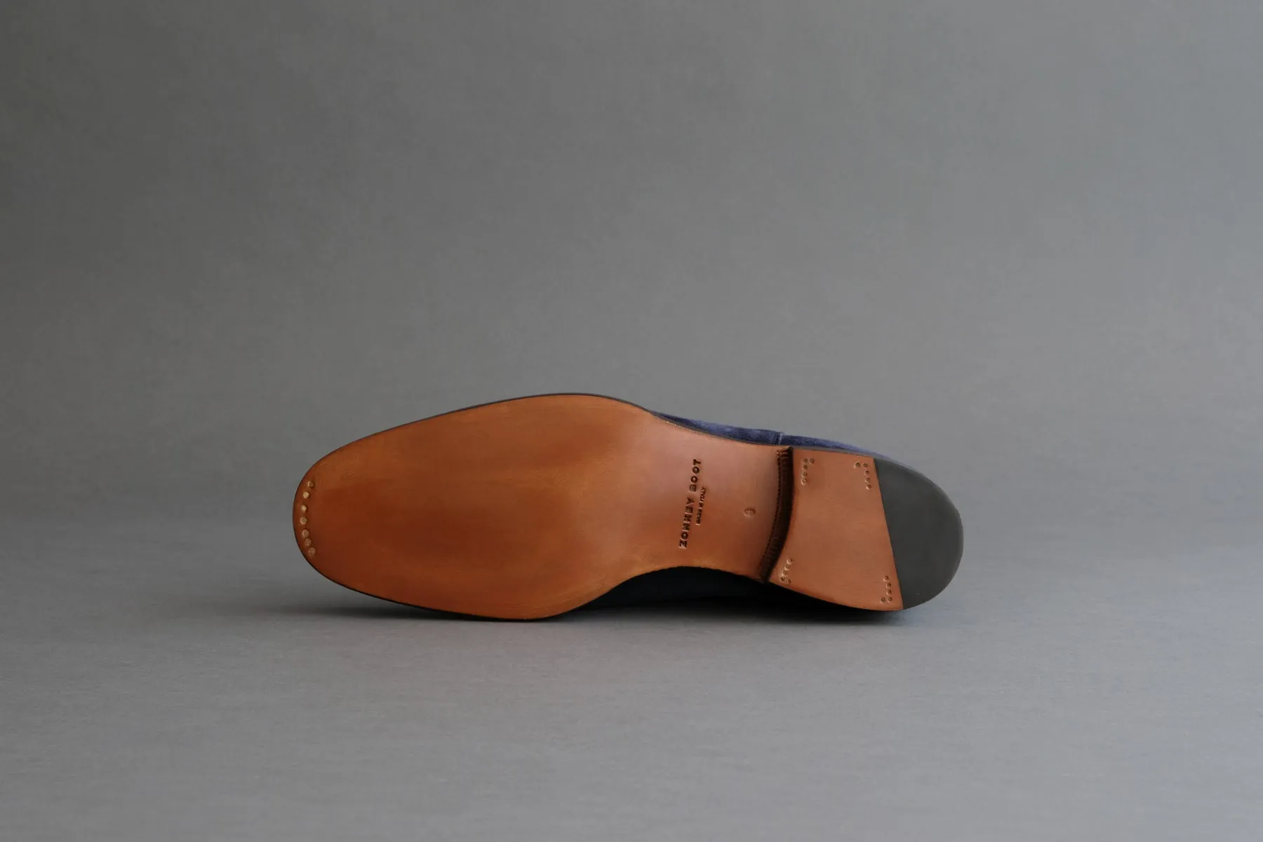 ZeroThreeThree.Warhol Blue Suede Chelsea Boots